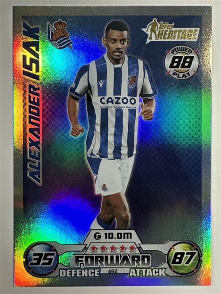 492 Alexander Isak Heritage (Real Sociedad) Topps Match Attax 2022/2023