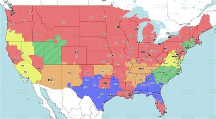 [506 Sports] TV Broadcast Map for Week 8 r/DenverBroncos