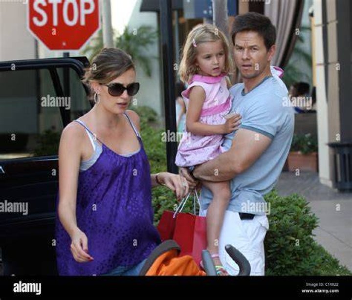 Actor Mark Wahlberg leaves a party with his daughter Ella Rae and his