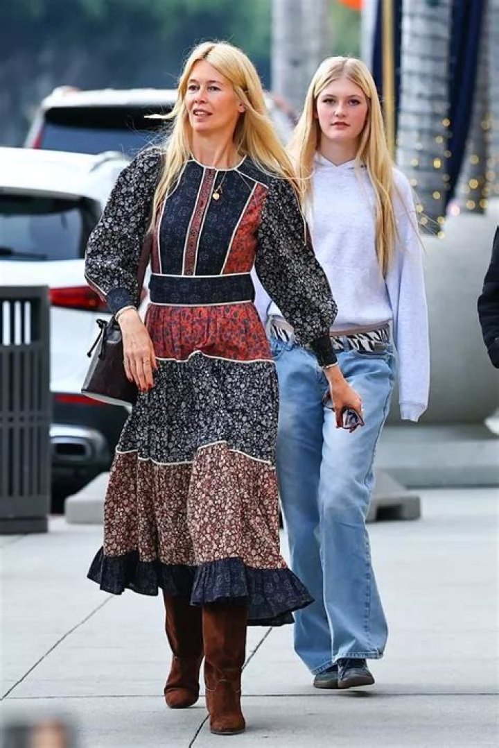 Claudia Schiffer And Her Daughter Clementine High Resolution Stock