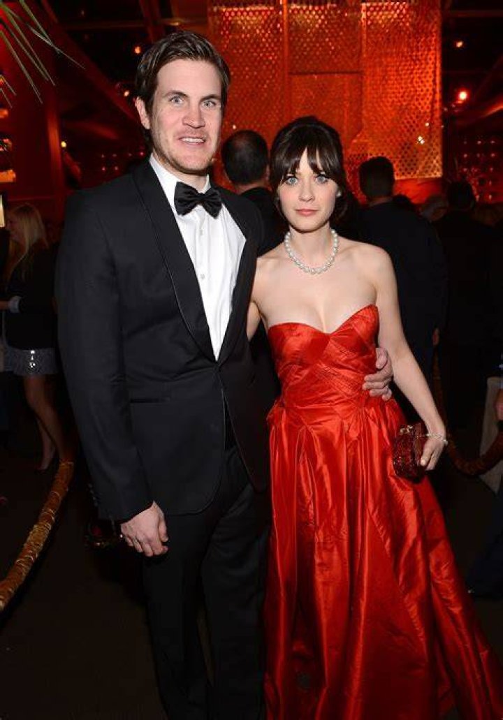 Couple Jamie Linden and Zooey Deschanel were at the Fox celebration