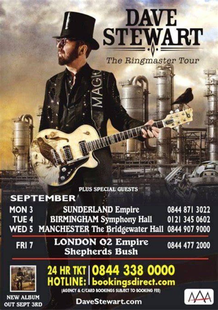 Dave Stewart Tickets, Tour & Concert Information Live Nation UK