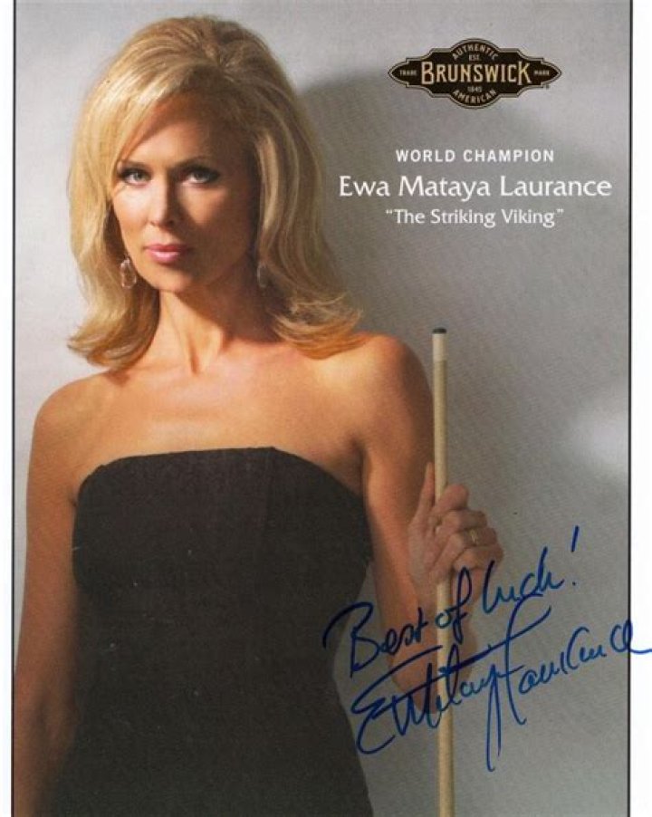 EWA MATAYA LAURANCE SIGNED 8x10 PHOTO+COA POOL PLAYER TO BOB