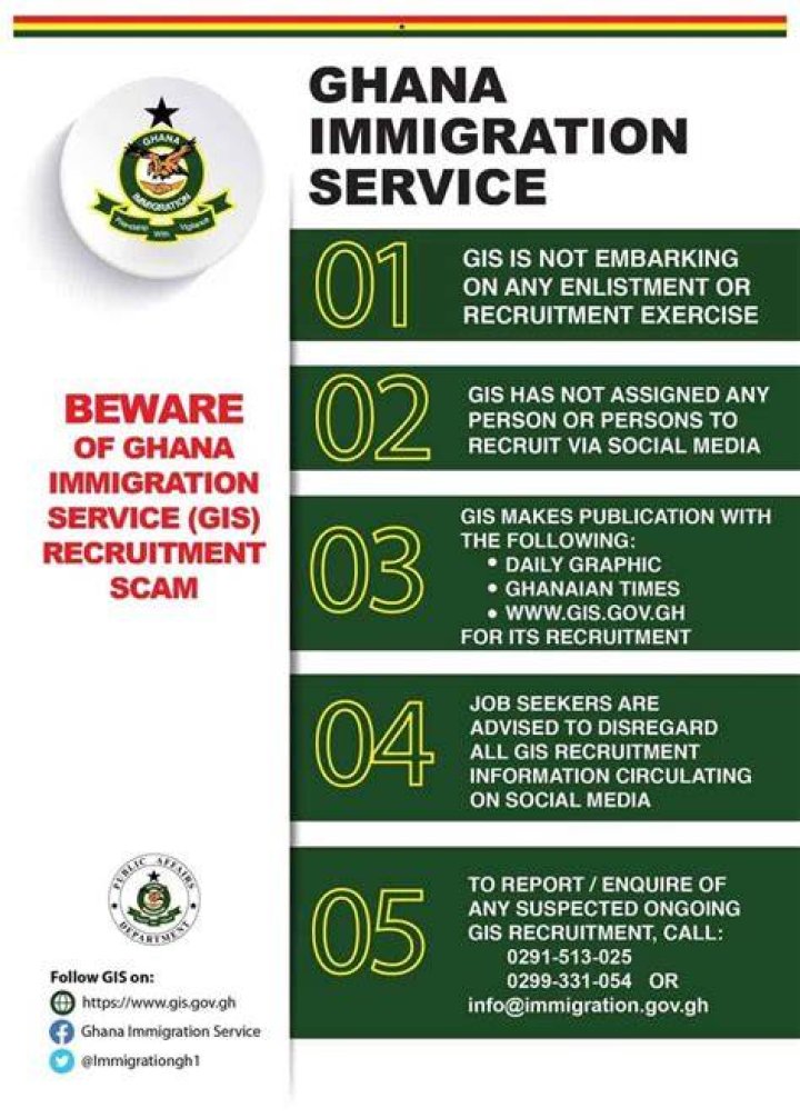 Ghana Immigration Service (GIS) Recruitment Portal See What to Do if