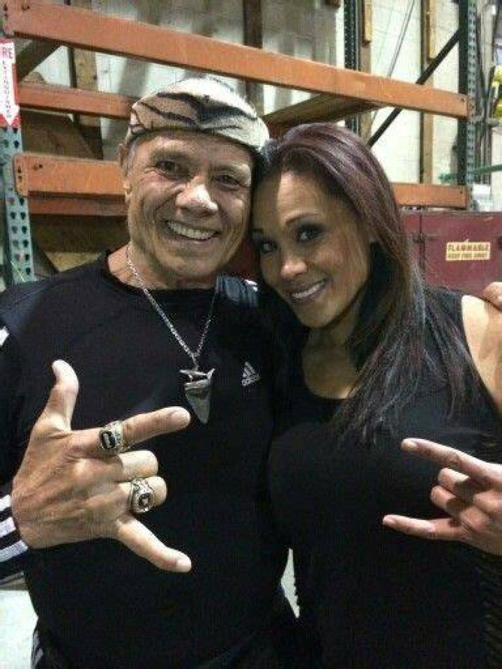 Jimmy Snuka with his daughter Sarona Jimmy Snuka, Tamina Snuka, Nia Jax