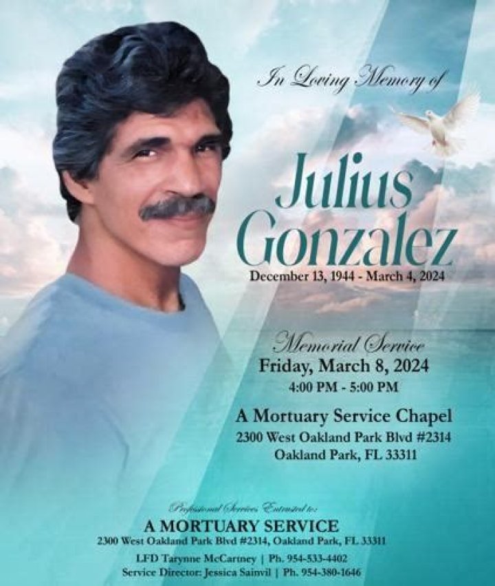Julius Gonzalez Death And Obituary Killed In Car Accident