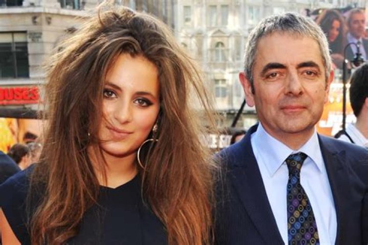 Lily Atkinson with her father, Rowan Atkinson. Celebrity families