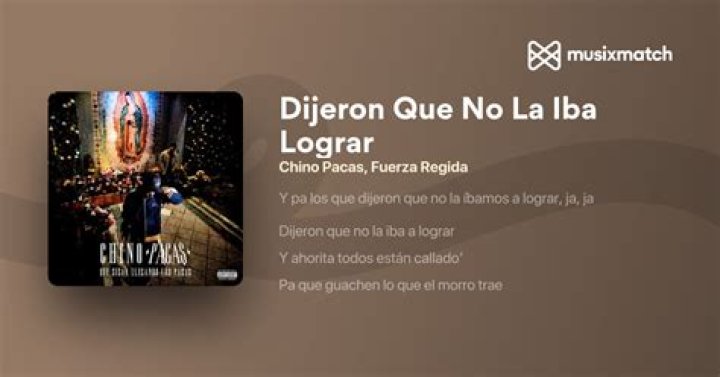 &lrm;Dijeron Que No La Iba Lograr Single de Chino Pacas & Fuerza Regida