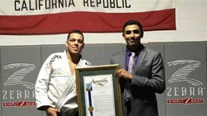Nate Diaz presented an award for his win over Conor McGregor Fox News