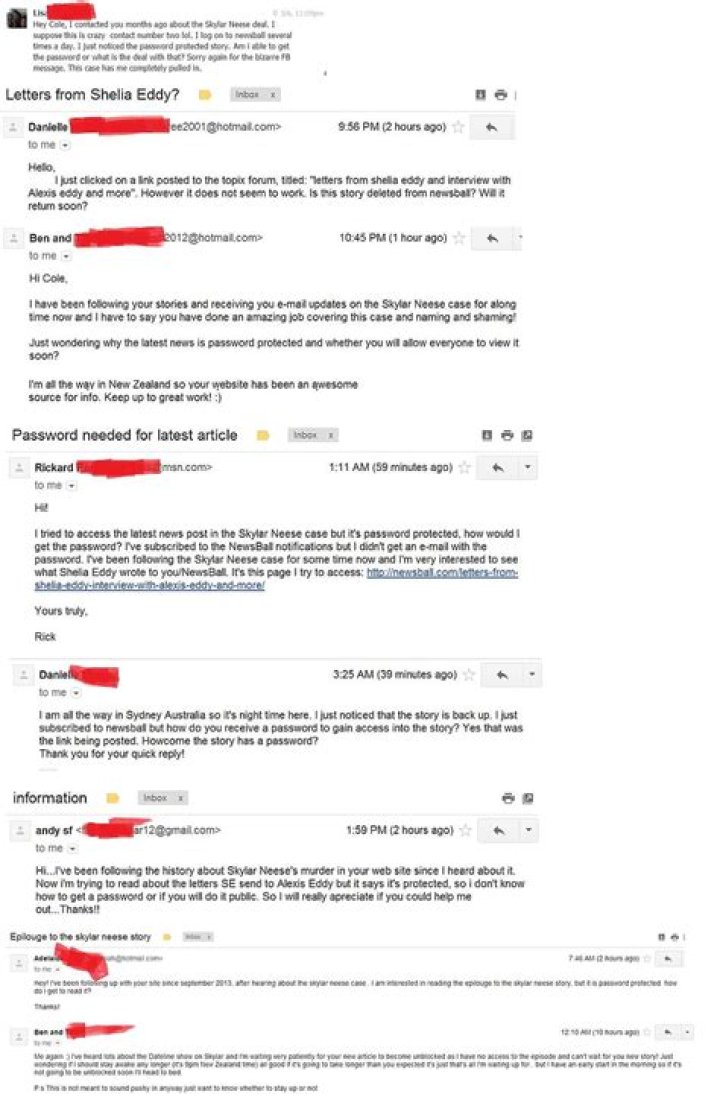 Prison Letters from Shelia Eddy & Skylar Nese on National TV, alexis