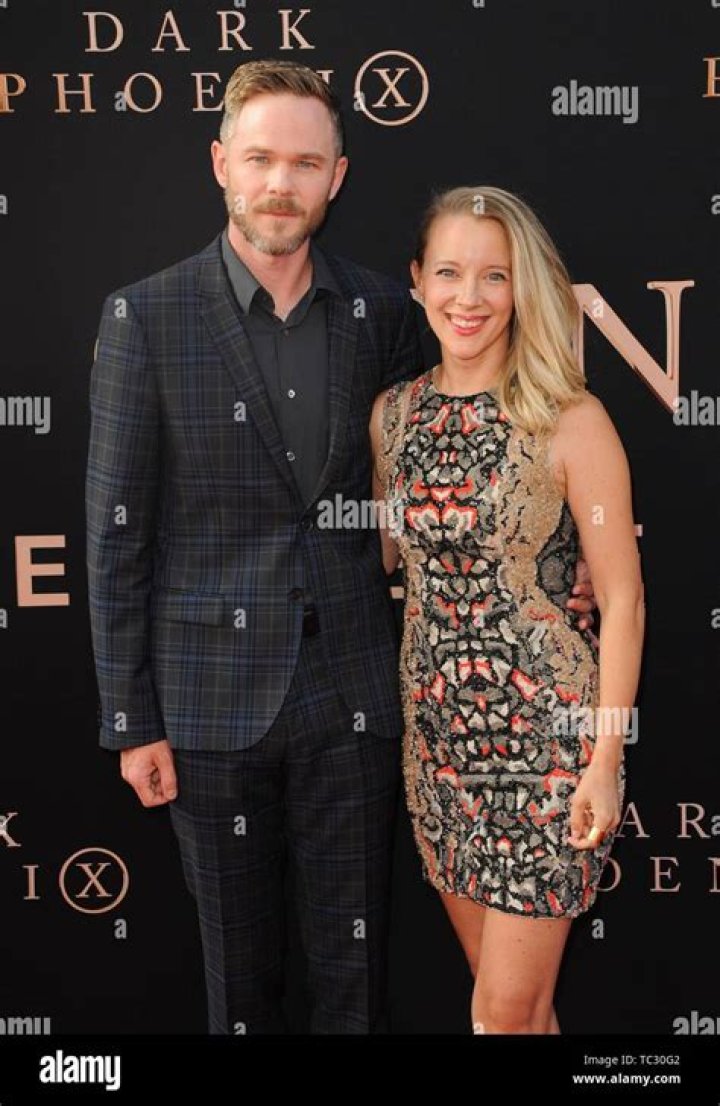 Shawn Ashmore and Dana Wasdin attending the premiere of Dark Phoenix in