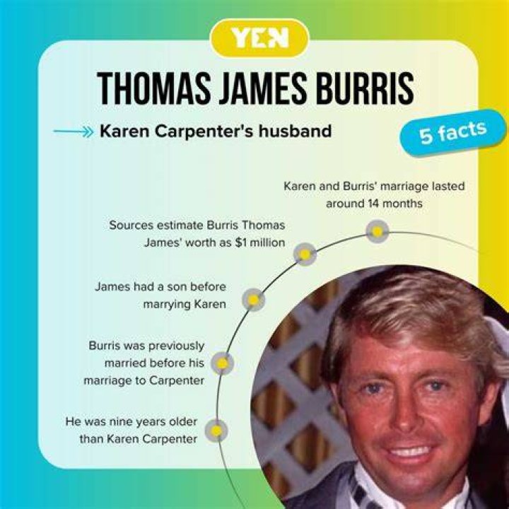 Thomas James Burris What happened to Karen Carpenter's husband? Tuko